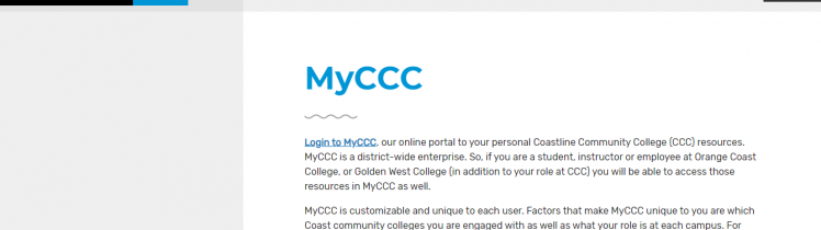 MyCCC Coastline College