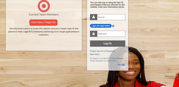 Target Employee Benefits Login Page