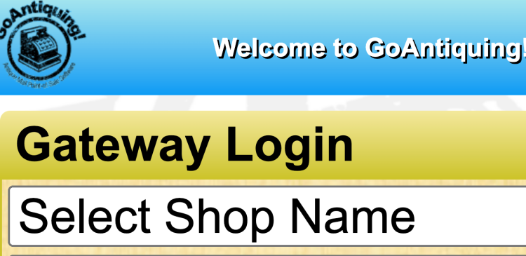 GoAntiquing Dealer Login Page