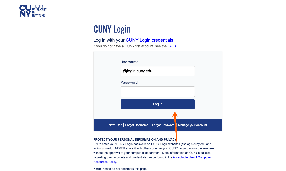 cuny blackboard login